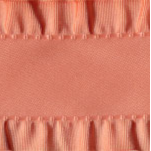 Peach Double Ruffle Ribbon #034