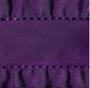 Plum Double Ruffle Ribbon #604