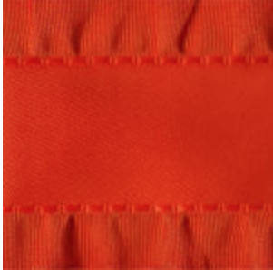 Red Double Ruffle Ribbon #609