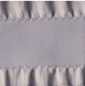 Shell Grey Double Ruffle Ribbon #631
