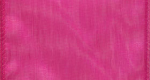 Cerise Wired Chiffon Ribbon #606