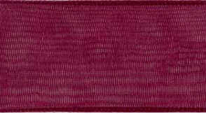 Burgundy Sheer Organdy #018