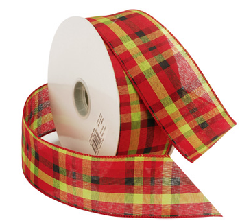 Gala Plaid Ribbon Wired - 7419.60/50-609