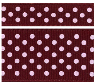 Brown and Pink Swiss Dots #622