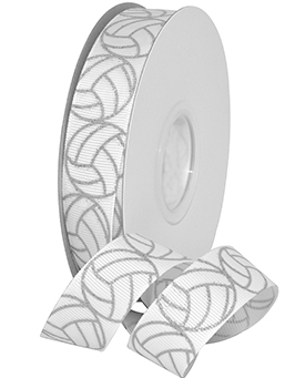 Glitter Volleyball Printed Ribbon #631