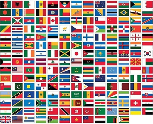 selection of world flags to choose from