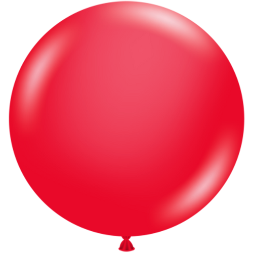 Red latex 17" balloons sold in packs of fifty (50 per pack)