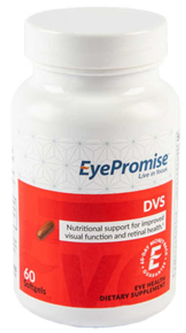 EyePromise DVS is an eye vitamin designed to support and enhance vision for people with diabetes and other vascular health concerns.
