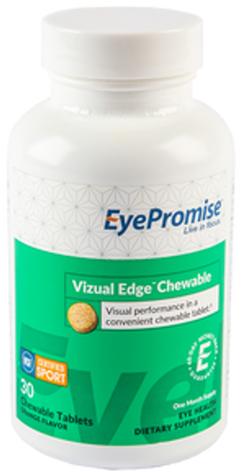 EyePromise Vizual Edge Chewable is an eye vitamin that delivers the essential nutrients for enhanced visual performance in a simple chewable. EyePromise Vizual Edge Chewable is an eye vitamin that delivers the essential nutrients for enhanced visual performance in a simple chewable.