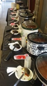 Here is the lineup of chili from the 2017 EyePromise Chili Cook Off for a Cause.