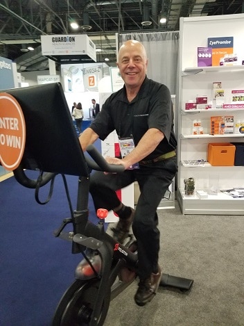 Eric Anderson from Optometry Giving Sight joined in the ride for sight.