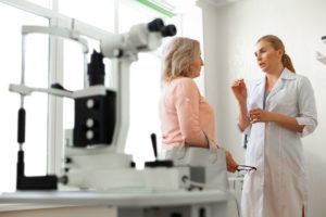 Optometrist eye exam