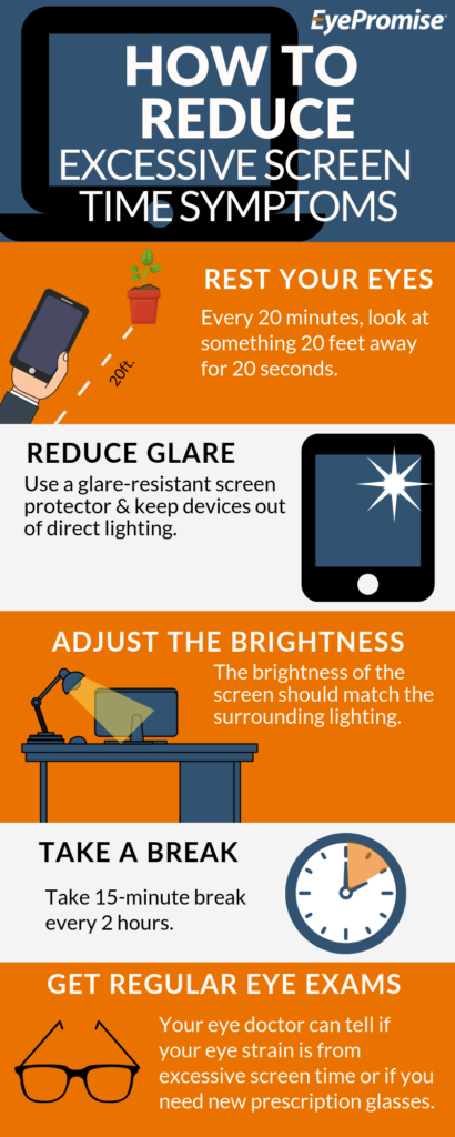 Excessive screen time can cause symptoms like headaches and tired eyes, but there are a few ways to reduce these issues.