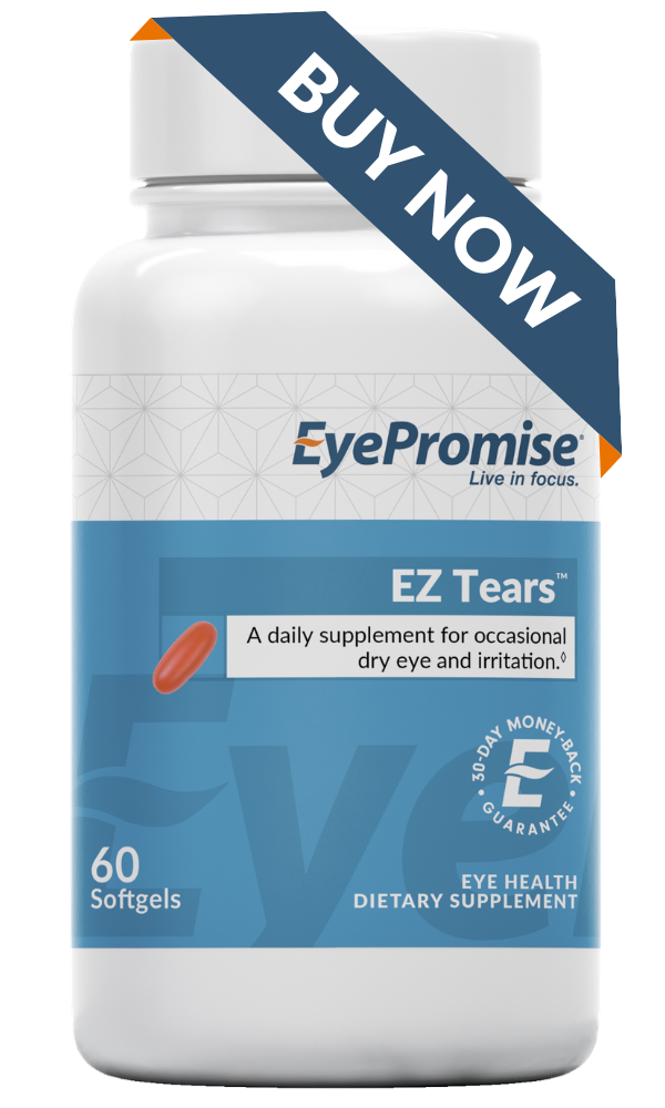 EyePromise EZ Tears is guaranteed to relieve symptoms of occasional dry eye in 30 days or your money back.