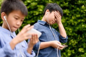 Kids may not notice their eyes becoming tired, but parents will often notice this change first.