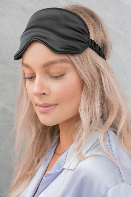 Satin Sleep Eye Mask - Black