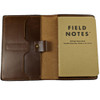 Memo Book Cover in Chestnut Leather from Coal Creek. Fits Field Notes Memo Books