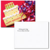 Birthday Postcard Cookie Cake: Inside greeting reads: Wishing good things for you today and always