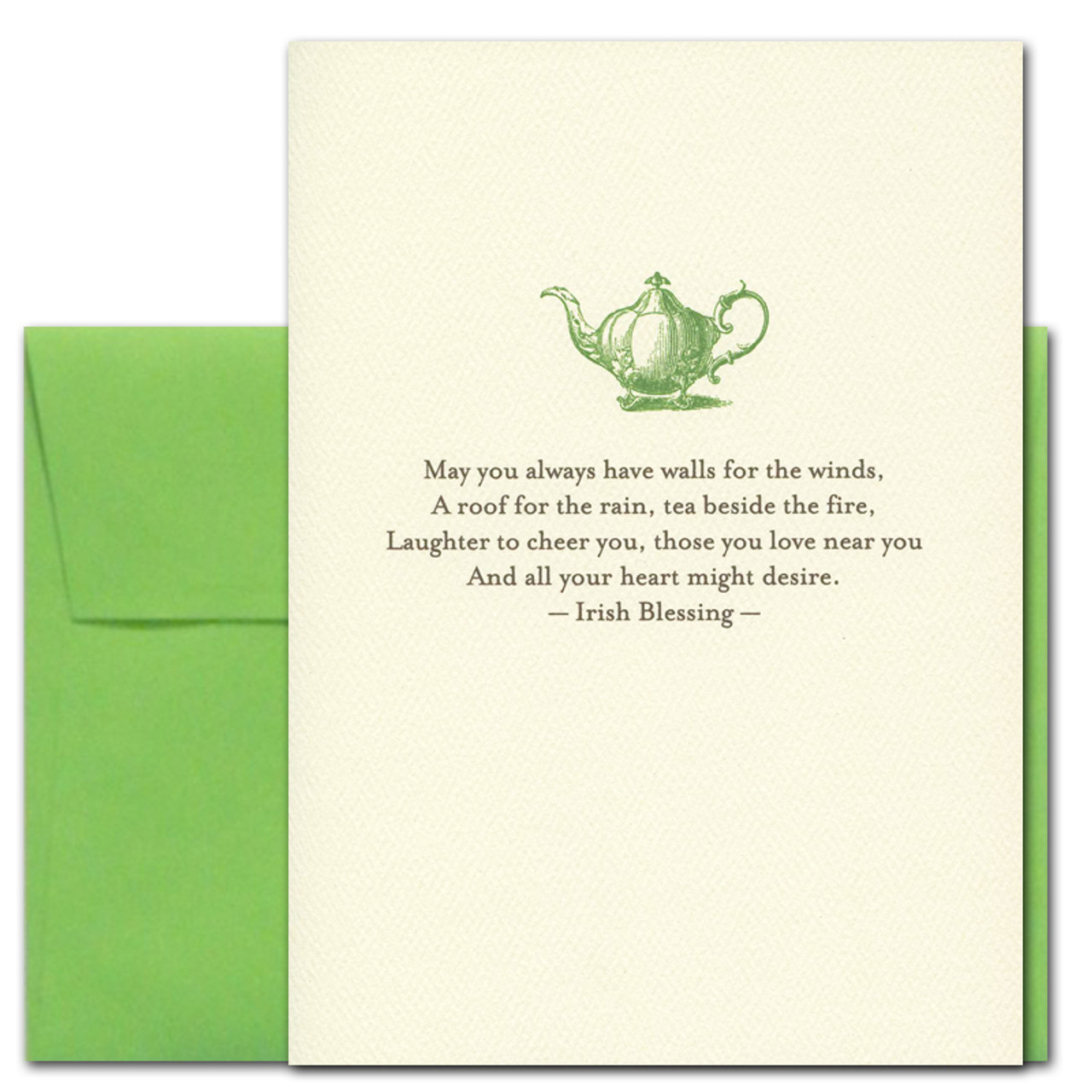 St. Patrick's Day Card - Tea by the Fire