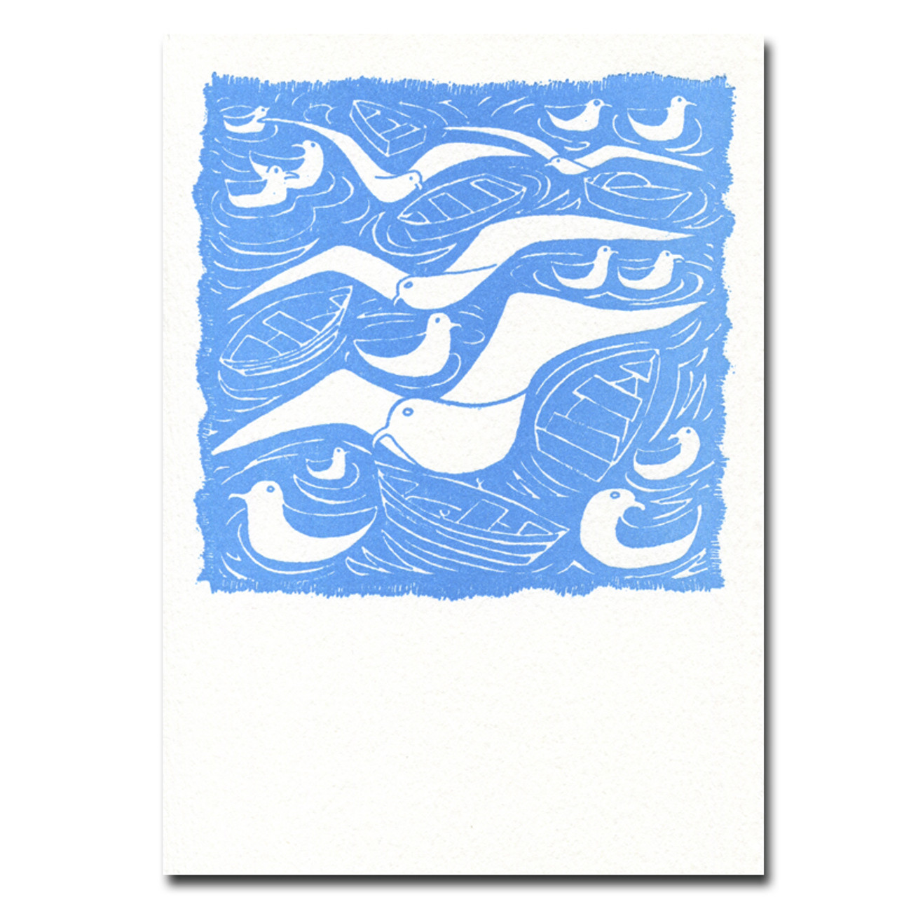 Saturn Press Letterpress Card, Gulls