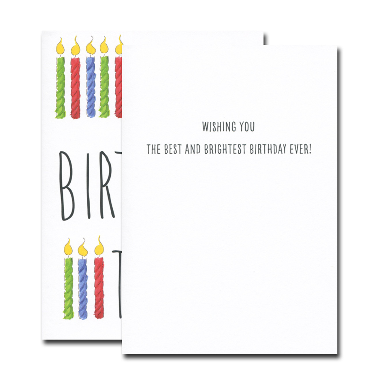 Boxed Birthday Card - Best and Brightest inside reads: Wishing you the best and brightest birthday ever