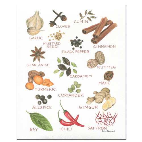 Katie Campbell Art Print: Kitchen Spices 