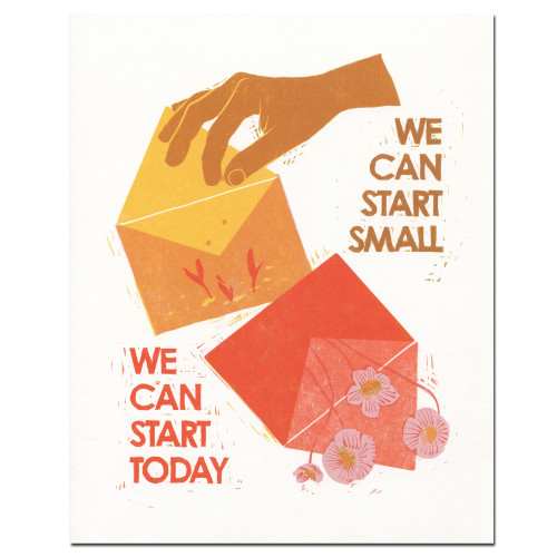 Start Small: Inspirational Art Print From Heartell Press