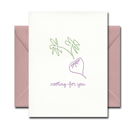 Rooting for You letterpress card from Albertine Press