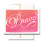 Business Congratulations Note Card  has the word "Bravo" in bold script on a hand-painted watercolor background