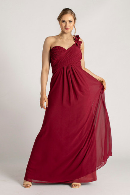 Alice One Shoulder Bridesmaid Dress in Light Pink