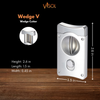 Caseti Wedge V Cigar Cutter - Satin Chrome - CACU137CS
