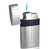 Caseti Troy Polished Chrome With Blue Single Torch Flame Cigar Lighter - CAL438ERBL