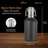 Visol Black Matte 32oz Beer Growler with Engraving - VAC390BK