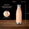 Visol Marina Double Wall 16 oz Water Bottle - Pastel Orange - VAC393PO