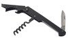 Visol Zoro Matte Black Corkscrewer & Bottle Opener - VAC407
