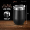 Visol Vino Black Crackle Stainless Steel Double Walled Inslulated Travel Mug - VAC411BKCR