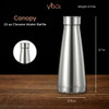 Visol Canopy 15 oz Chrome Water Bottle - VAC416
