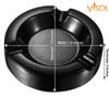 Visol Beatrix Black Circular Ceramic Cigar Ashtray - VASH428