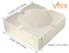 Visol Lokken White Ceramic Ashtray - VASH716