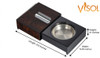 Visol Loki Sliding Ashtray with Removable Ashtray and Compartments - Burl Wood - Vash734