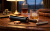 Visol Carlos Jr. 3-cigar Travel Humidor - Black with Copper Trim - VCASE464