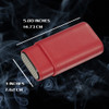 Visol Burgos Red Leather Cigar case - Holds 3 Cigars - VCASE466RD