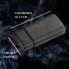 Visol Burgos Black Leather Cigar case - Holds 3 Cigars - VCASE467