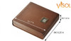 Visol Brown Leather Madrid Cigar Humidor with Embedded Digital Hygrometer - VCASE470BR