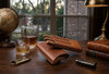 Visol Legend Brown Genuine Leather Cigar Case - Holds 3 Cigars - VCASE471