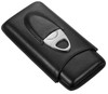 Visol Legendary Black Genuine Leather Cigar Case with Cutter - VCASE475BK