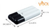 Visol Agent White & Black Carbon Fiber Cigar Case - 3 Finger - VCASE488