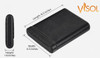 Visol Rennes Black Leather Cigar Case - Holds 5 Cigars - VCASE500