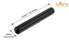 Visol Delta Black Matte Stainless Steel Cigar Tube - 1 Cigar - VCASE505BK