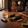 Visol Delta Black Matte Stainless Steel Cigar Tube - 1 Cigar - VCASE505BK